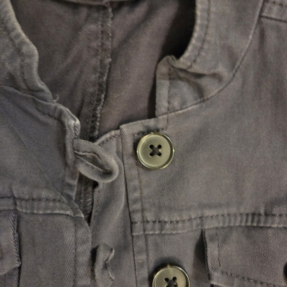 Loft Stylish Gray Military Jacket - Picture 3 of 4